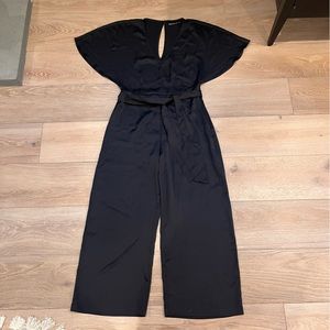 Abercrombie and Fitch black satin jumpsuit